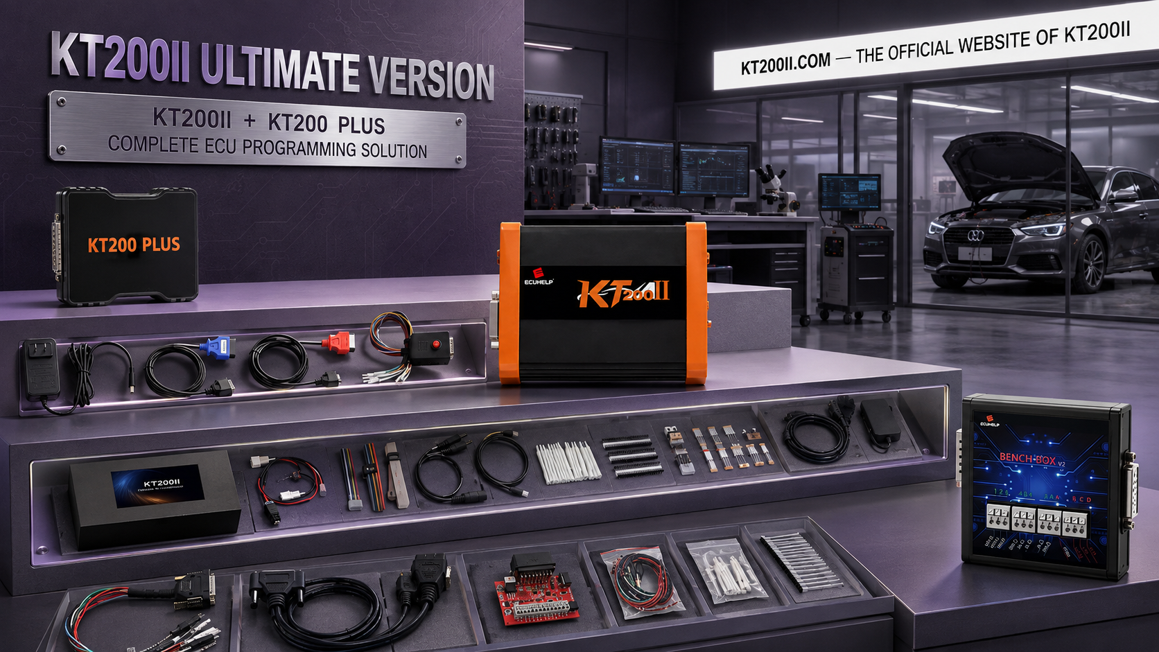 KT200 Plus Bosch MD1CS004 ECU programming with protocol verification, Bench preparation and original backup