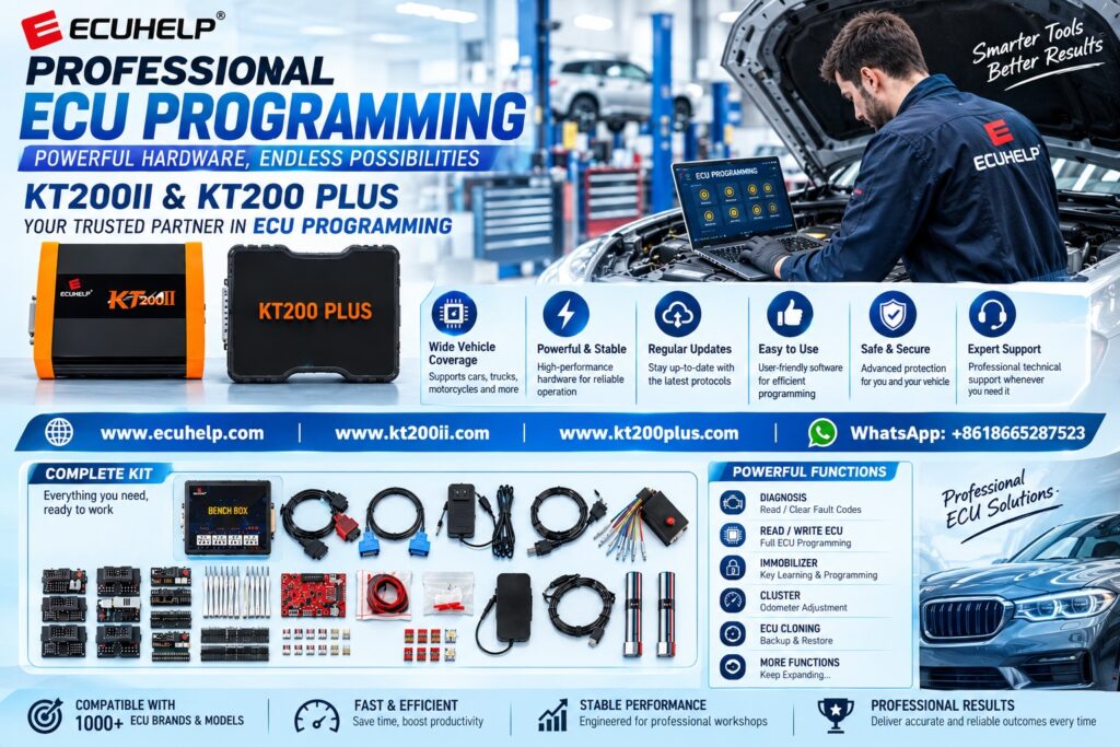 KT200 Plus DCM6.2AP ECU programming guide for TC29x Bench Boot backup and safe writing