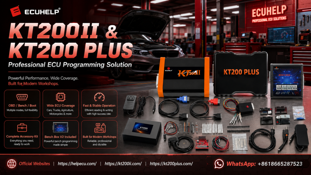 KT200 Plus ECU programming workflow guide for automotive technicians