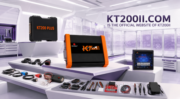 KT200 Plus connected to original and donor Nissan Bosch EDC16CP42 ECUs for Bench cloning