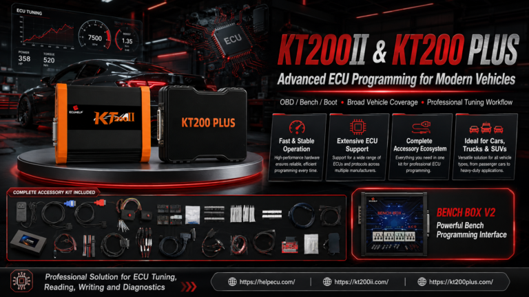 KT200 Plus Bosch MD1 MG1 ECU programming guide for Bench and Boot modes