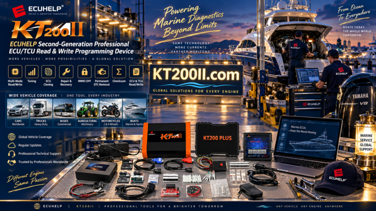 KT200PLUS ECU programming workshop workflow from vehicle intake to verified write