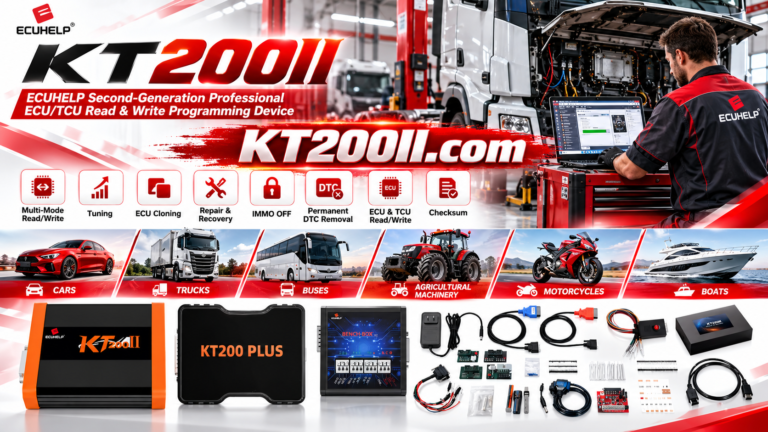 Technician securing customer ECU files after KT200Plus programming