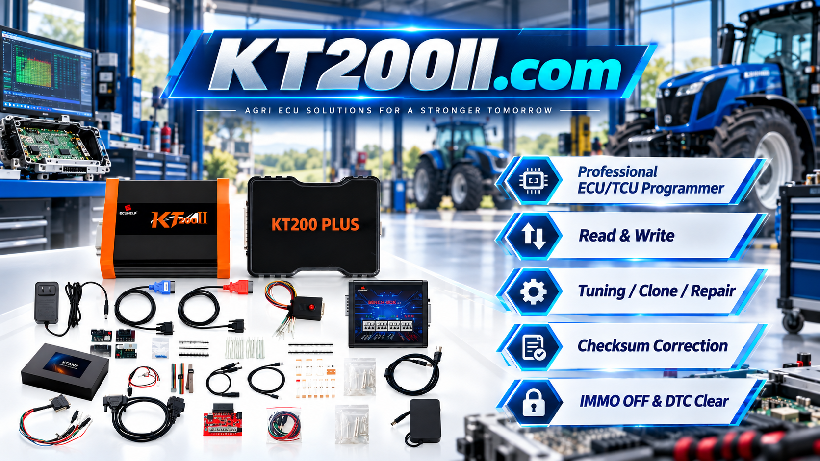 KT200 Plus ECU programming for trucks buses and commercial vehicles