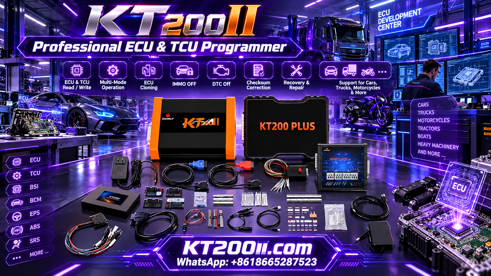 KT200 Plus ECU identification checklist for professional ECU programming