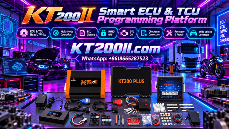 KT200 Plus ECU and TCU programming workflow for professional technicians